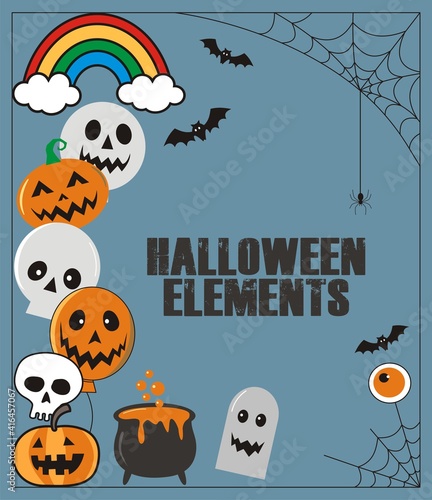 Halloween elements  vector illustration
