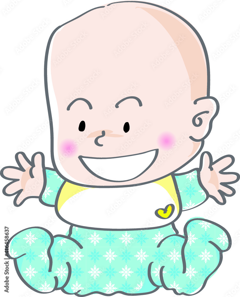 vector cartoon cute happy baby laugh vector cartoon cute happy baby laugh