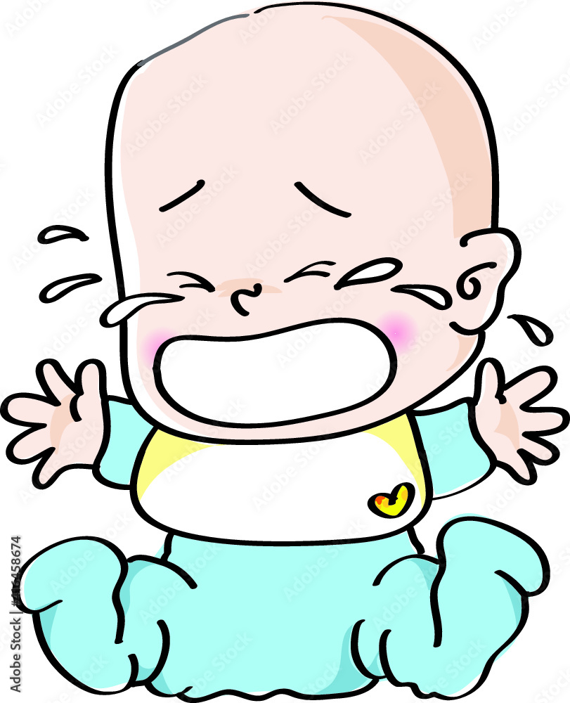 vector cartoon cute baby cry vector cartoon cute baby cry