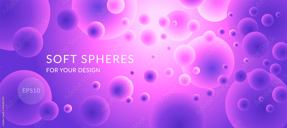 Soft vector spheres for your design. Simple abstract template.