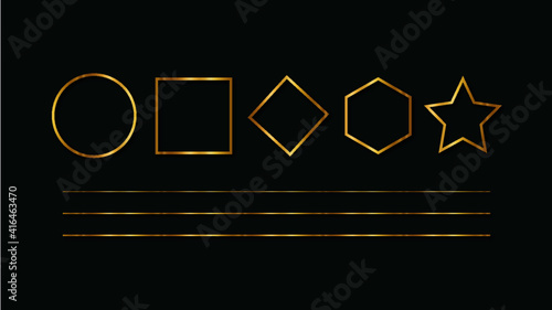 금으로 고급진 도형들