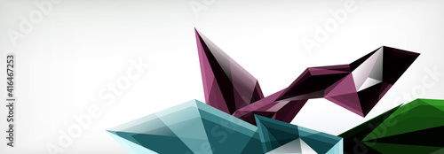 Vector 3d triangles and pyramids abstract background for business or technology presentations, internet posters or web brochure covers