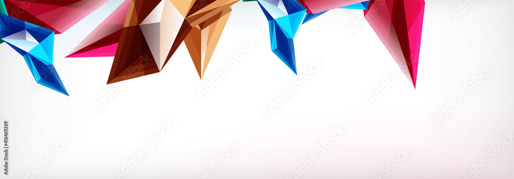 Vector 3d triangles and pyramids abstract background for business or technology presentations, internet posters or web brochure covers Vector 3d triangles and pyramids abstract background for business or technology presentations, internet posters or web brochure covers
