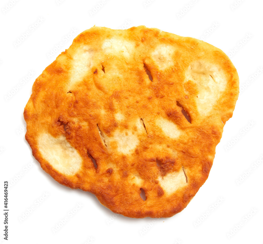 Fresh fried tortilla isolated over white Fresh fried tortilla isolated over white