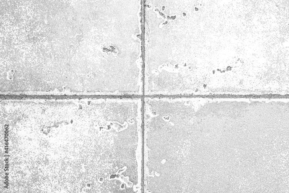 Fototapeta premium White stone tile floor pattern and seamless background