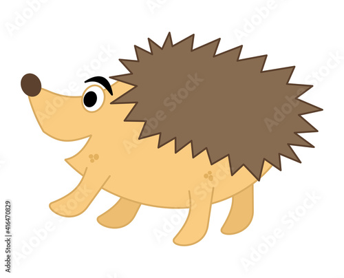 a young hedgehog yellow brown and smiling on his profile