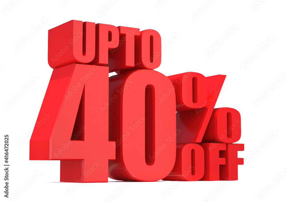 40 Percent off 3d Sign on White Background, Special Offer 40% Discount Tag, Sale Up to 40 Percent Off,big offer, Sale, Special Offer Label, Sticker, Tag, Banner, Advertising, offer Icon 40 Percent off 3d Sign on White Background, Special Offer 40% Discount Tag, Sale Up to 40 Percent Off,big offer, Sale, Special Offer Label, Sticker, Tag, Banner, Advertising, offer Icon