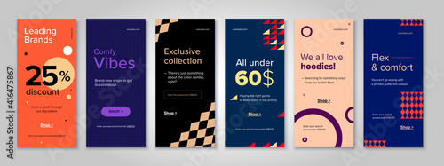 Modern promotion rectangular web banner for social media mobile apps. Elegant sale and discount promo backgrounds with abstract pattern. Email ad newsletter layouts.