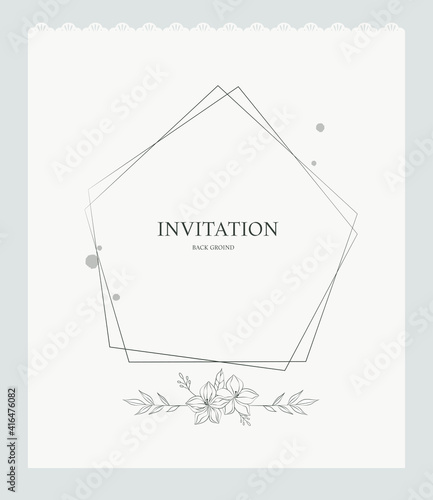Invitation illustration collection of various patterns