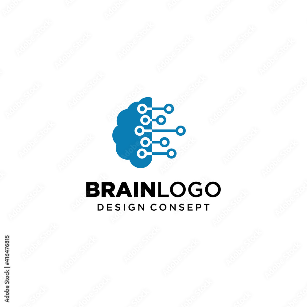 Brain Logo vector template. Design Inspiration. Think idea concept.Brain storm power thinking braian Logotype icon Brain Logo vector template. Design Inspiration. Think idea concept.Brain storm power thinking braian Logotype icon