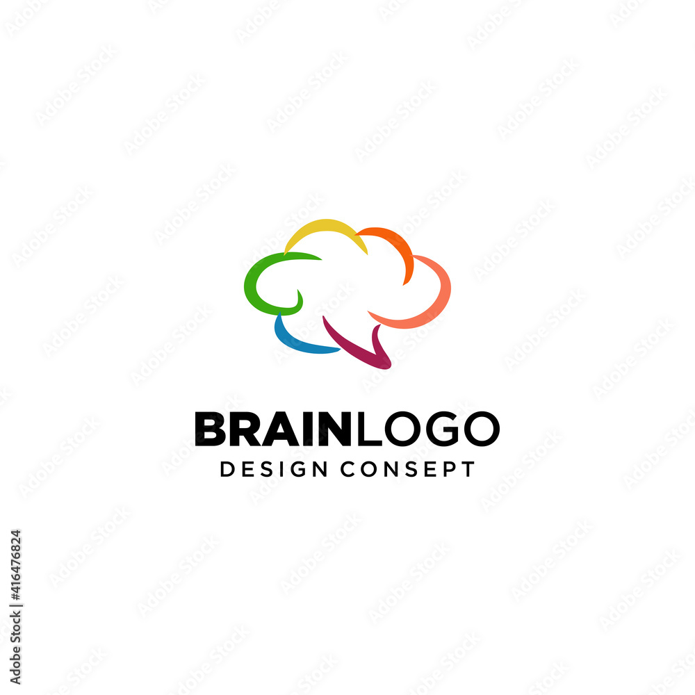 Brain Logo vector template. Design Inspiration. Think idea concept.Brain storm power thinking braian Logotype icon Brain Logo vector template. Design Inspiration. Think idea concept.Brain storm power thinking braian Logotype icon