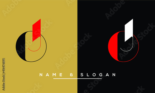 JO, OJ, J, O  Abstract Letters Logo Monogram