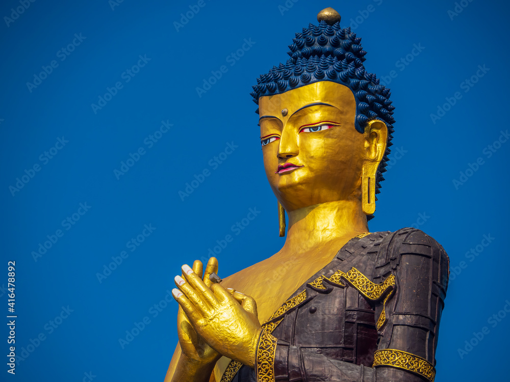 Obraz premium golden buddha statue in India