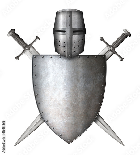 medieval knight shield, hel...