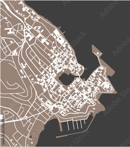 map of the city of Agios Nikolaos, Greece