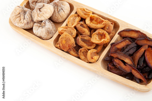 Healthy food .. Dried fruits, dried figs, dried plum, dried apricots