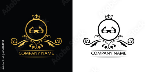 cinema logo template luxury royal vector movie cinema company decorative emblem with crown	
