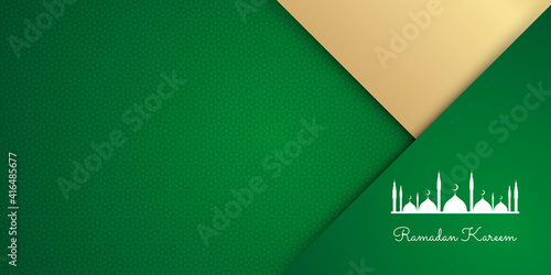 Ramadan kareem concept with a combination of shining hanging gold stars, golden crescent moon and sparcles. Vector design for web, site haeder, greeting banner, etc. 