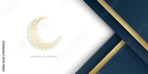 Quadro su tela ramadan kareem islamic greeting card background vector illustration