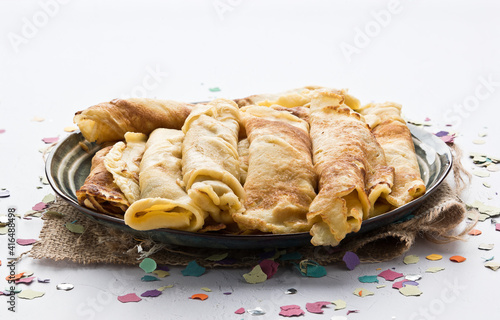 Frisuelos for carnival, photo in studio, Asturias, Spain