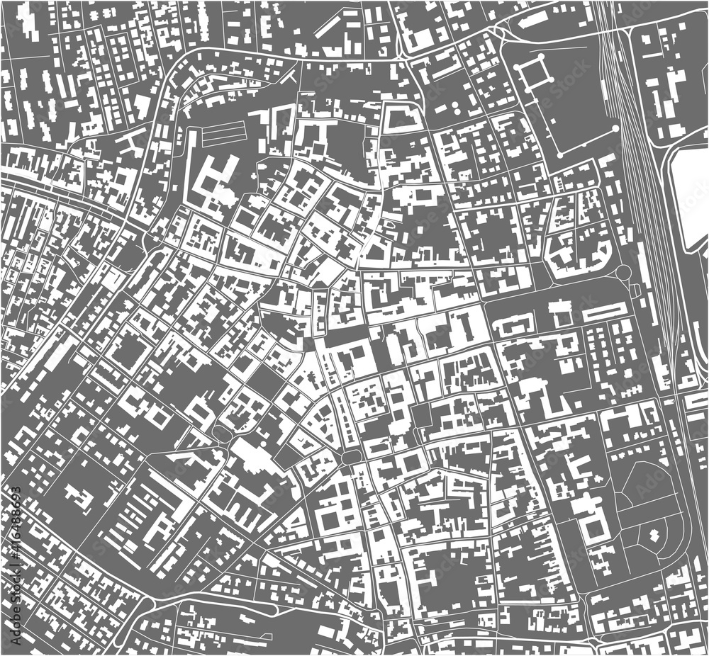 map of the city of Ravenna, Italy