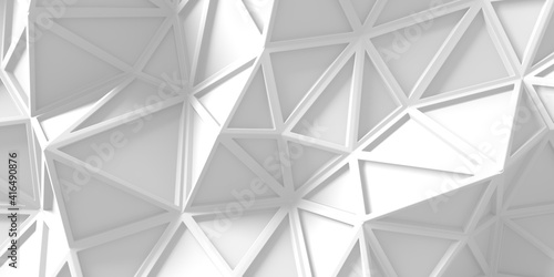 White Geometric Poligon Abstract Background