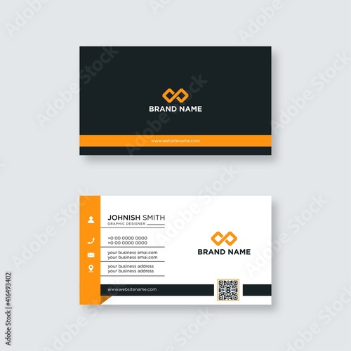 Modern professional business card design vector