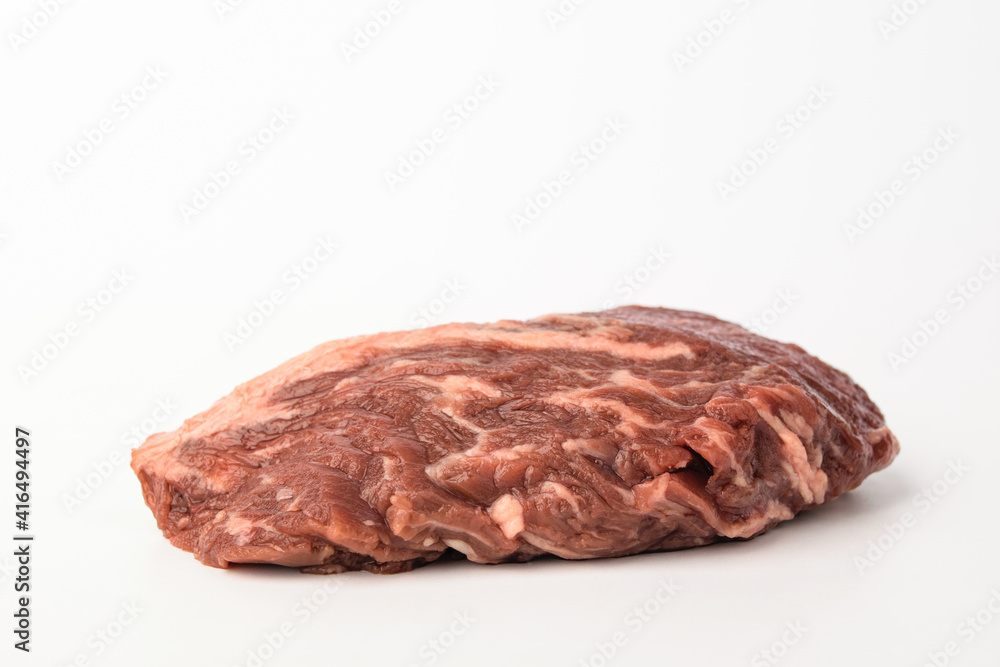Beef front leg on white background Beef front leg on white background