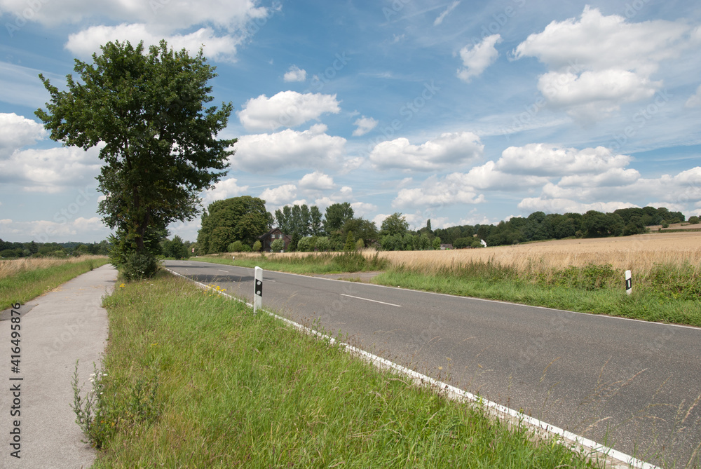 Naklejka premium die grüne und idyllische Seite des Ruhrgebiets, Ruhrtal in der Nähe von Mülheim an der Ruhr und Essen