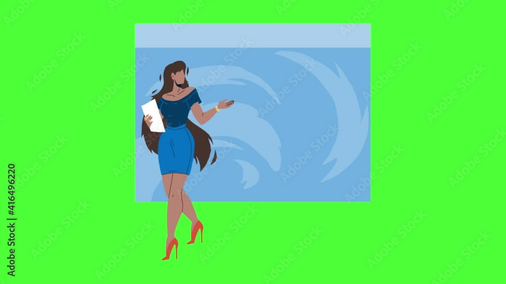 News Weather Reporter Work On Television Animation News Weather Reporter Work On Television Animation