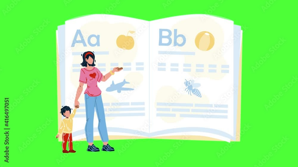 Remote Home Education Mother With Child Animation Remote Home Education Mother With Child Animation