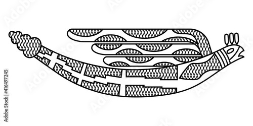 Ancient pictures maya, inca and aztec, ornaments and symbols in old american indian style