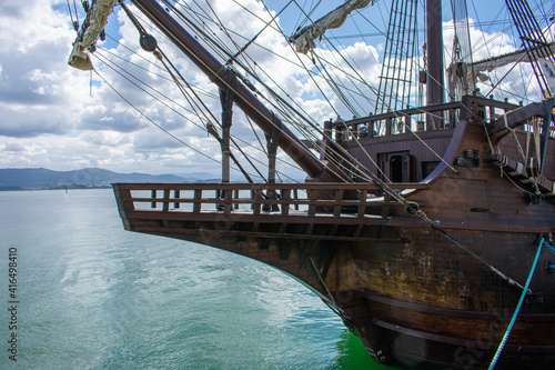 prow of 16th century spanish galleon