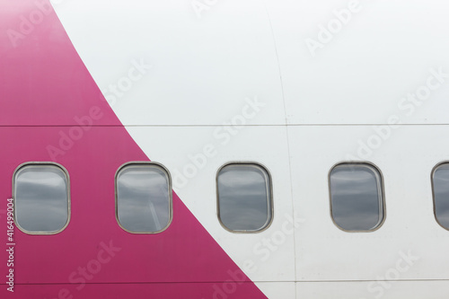 airplane window from the outside at the airport