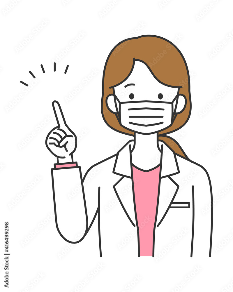 Doctor wearing a mask Explanation Illustration Doctor wearing a mask Explanation Illustration