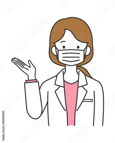 Doctor wearing a mask Guide Illustration