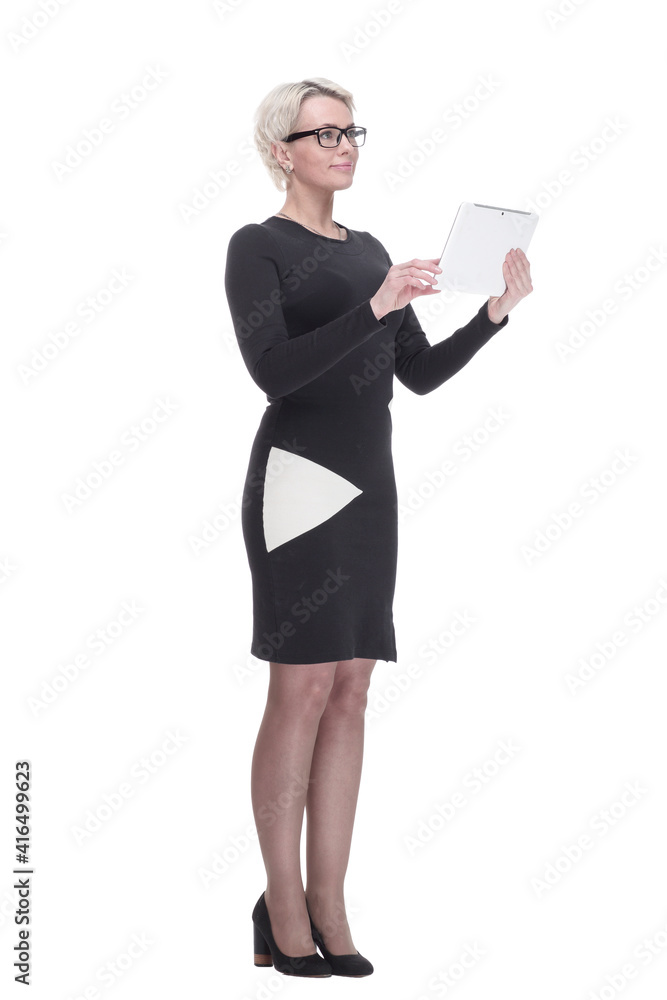 attractive business woman using her digital tablet. attractive business woman using her digital tablet.