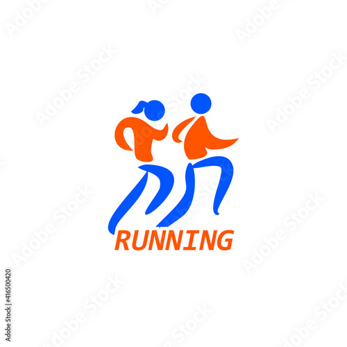 Run sport club logo templates. emblems for sport organizations, tournaments and marathons colorful vector Illustrations. Design inspiration