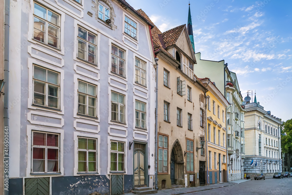 Fototapeta premium Street in Tallinn, Estonia
