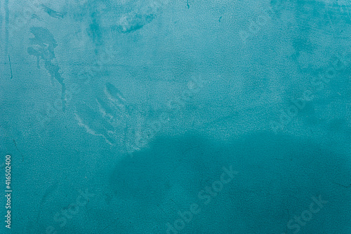 Snow winter, water, ice, sky, sea, ocean, blue cold. Abstract dark green colors. Fragment of artwork on paper with pattern. Texture backdrop, macro. Lime Plaster