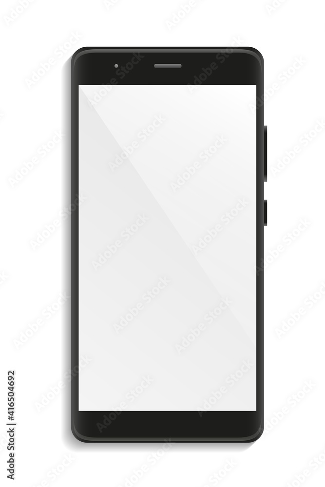 Modern telephone with blank touchscreen isolate on white for design. Vector illustration Modern telephone with blank touchscreen isolate on white for design. Vector illustration