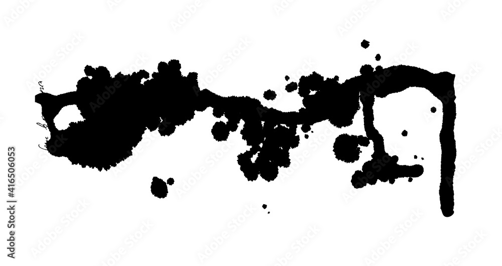 Hand Drawn Set of black paint drop. Abstract Brush Background. Grunge Vector Illustration Hand Drawn Set of black paint drop. Abstract Brush Background. Grunge Vector Illustration
