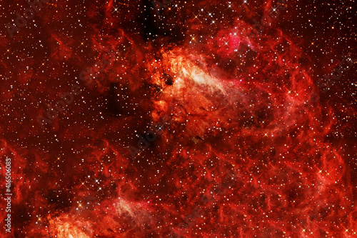 Space in red colors. Elements of this image were furnished by NASA.