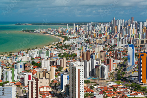 Joao Pessoa, Paraiba State, Brazil on May 4, 2019. Partial view of the city showing buildings, Manaira beach and the tip of Cabo Branco. © Cacio Murilo