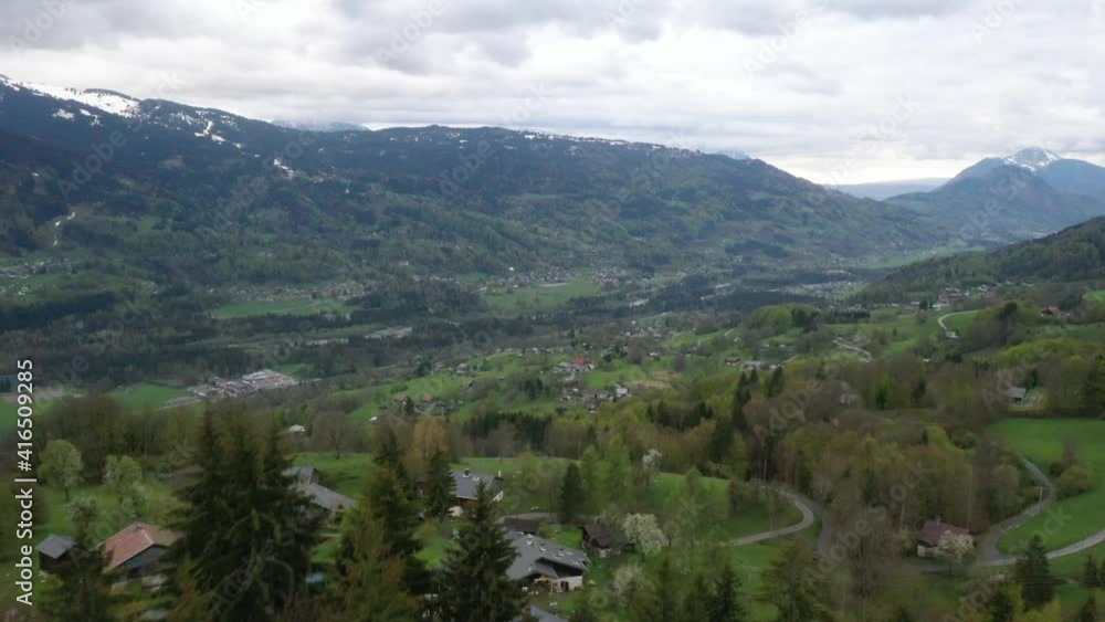 Drone shot of the mountains of Chamonix in France. Drone shot of the mountains of Chamonix in France.