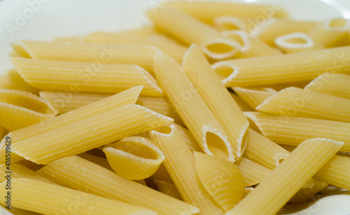 raw pasta close up
