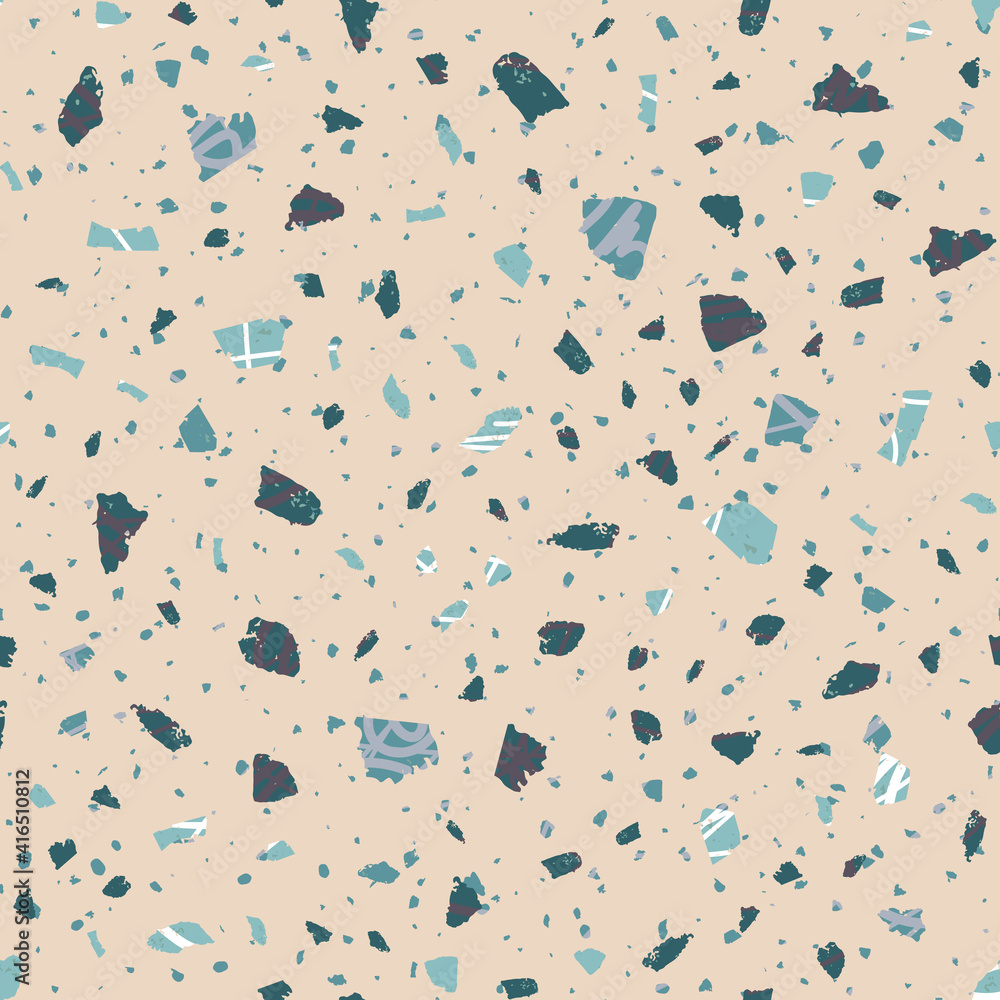 Terrazzo seamless pattern. Gentle classic flooring Terrazzo seamless pattern. Gentle classic flooring