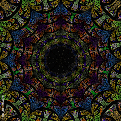 Wallpaper Mural 3d effect - abstract mandala style pattern  Torontodigital.ca