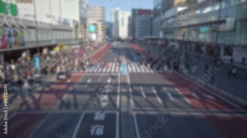 モザイク：東京都新宿区の新宿駅周辺の都市景観