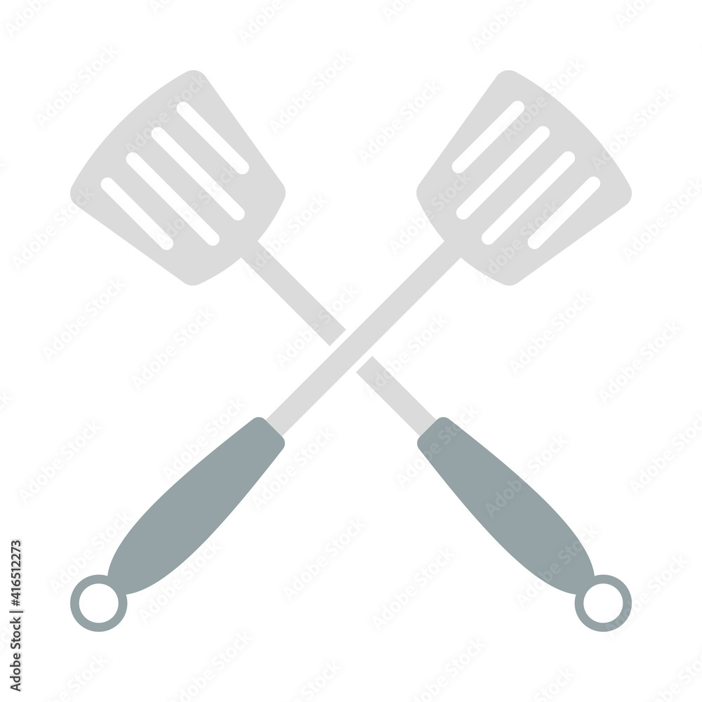 Crossed Frying Spatula Crossed Frying Spatula